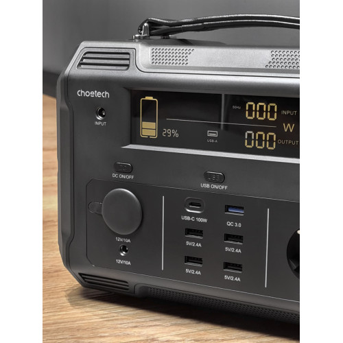 Зарядная станция  Choetech 500W Type-C/USB/DC/AC - фото №3